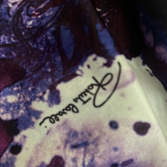 Roberto Cavalli Sz L Midi Peplum Long Sleeve Poly Lycra Dress - Picture 7 of 10